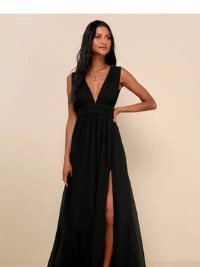 Lulus heavenly hues black maxi dress